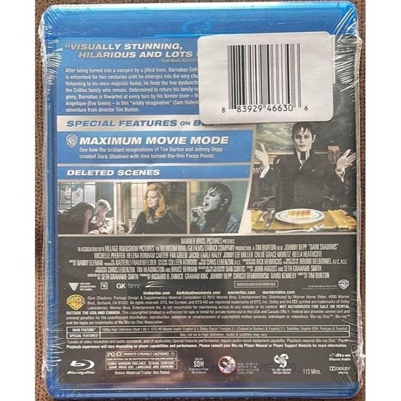 Dark Shadows (Blu-ray) - NEW - Johnny Depp - Picture 2 of 2